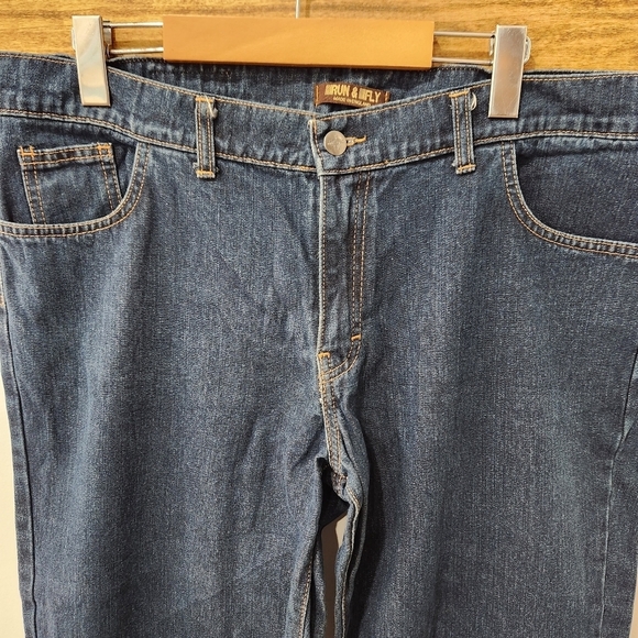 Run & Fly Jeans Woman's 38S W38 L27 Dark Blue Bell Bottom Super Flare Ma… - Picture 3 of 13